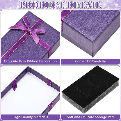 Ecally Small Cardboard Jewelry Gift Boxes 2 x 3.1 x 1.1 Inches Earring Boxes for Jewelry Gift Rings Earring Necklaces