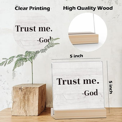 Farmhouse Decor, Acrylic Christian God Home Decorations, Aesthetic Entry Way Table Shelf Decor, Living Room Table Accessories, Boho Office Decorations For Work (09)