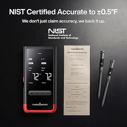ThermoMaven Smart Bluetooth Wireless Meat Thermometer: Standalone Base, WiFi Unlimited Range, 6 Sensors with NIST Certified Accuracy, 2 Probes for Kitchen, BBQ, Grill, Oven, Smoker, Rotisserie