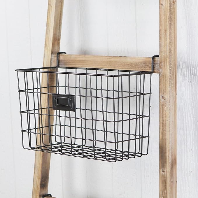 4 Metal Storage Basket Ladder