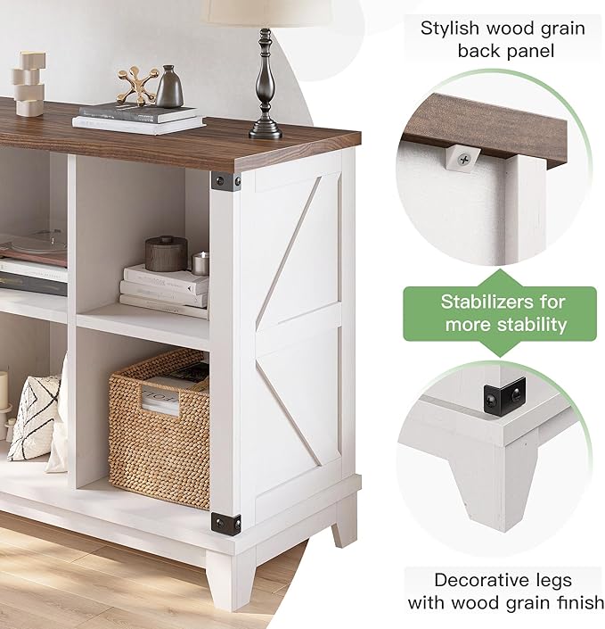 EnHomee 8 Cube Storage Organizer, Cube Organizer with Storage, Book Shelf for Bedroom and Home Office,White,Wood