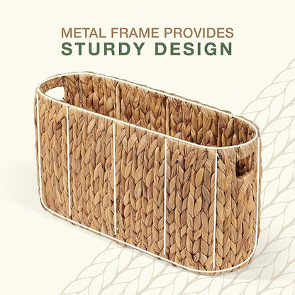 Toilet Paper Storage Basket, Toilet Paper Holder with Storage for Up to 8 Rolls, Coastal Bathroom Decor, Rattan Bathroom Accessories