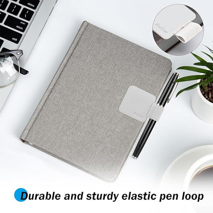 ProCase (5 Pack) Pen Loop Holder for Notebooks Journals Planners Tablet Case, Self Adhesive Leather Pencil Holder with Elastic Loop for Pens, Apple Pencil, Stylus Pen -Silver