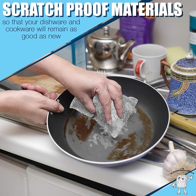 Kitchen Scrubbing Sponges - Heavy Duty Non-Scratch Scrubbing Cleaner Sponges in 1 Color - Multi-Surface Non-Metal Dish Scouring Scrubbers for Fast Cleaning. (12 Pack)