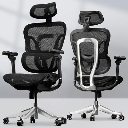 FLEXISPOT ErgoX Max Ergonomic Office Chair Black - Aluminum Alloy Frame & Base, 661 lb Capacity, 5D Armrests, 4D Adaptive Lumbar & 4D Headrest