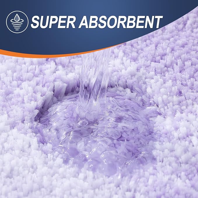 OLANLY Large Bathroom Rugs Mat 50x30, Extra Soft Absorbent Microfiber Bath Rug, Rubber Backing, Quick Dry, Washable Bath Mats for Bathroom Floor, Tub and Shower, Home Decor Accessories, Light Purple