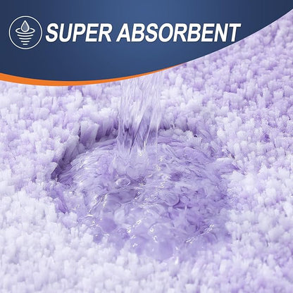 OLANLY Bathroom Runner Rugs Mat 70x24, Extra Soft Absorbent Microfiber Bath Rug, Rubber Backing, Quick Dry, Washable Long Bath Mats for Bathroom, Tub and Shower, Home Decor Accessories, Light Purple