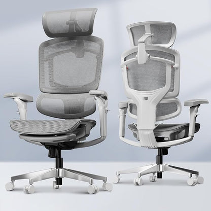 FLEXISPOT ErgoX-PRO Ergonomic Office Chair with Footrest Grey – AeroWeave 5.0 Mesh Seat, 5D Lumbar, 7D Armrests, 4D Headrest, 551LBS Capacity – Office, Gaming, Home