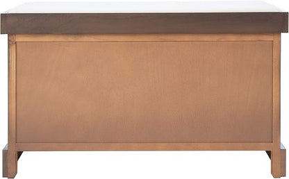 Safavieh Home Collection Landers Brown 2-Drawer/Cushion Storage Bench (Fully Assembled) BCH5702C