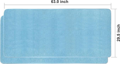 JOYMOOP Microfiber Towels for Cars, 2 Pack 63" x 29.5" Car Drying Towel, Blue Reusable Car Towel, Quick Drying Car Microfiber Cleaning Cloth for RVs, SUVs, Trucks