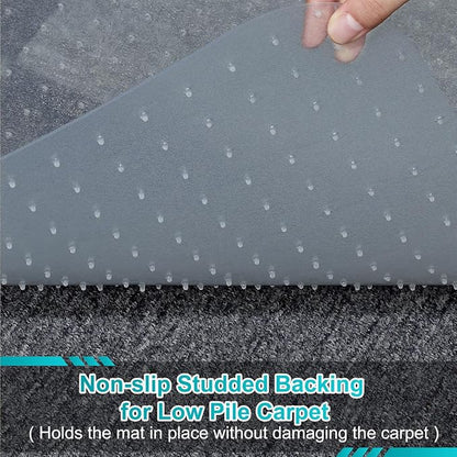 2 Pack Office Chair Mat for Carpets, 48" x 30" Clear Heavy Duty Plastic Floor Protector for Low Pile Carpeted Floors, Under Desk Computer Chair Mat for Home Office, Easy Glide and Flat Without Curling