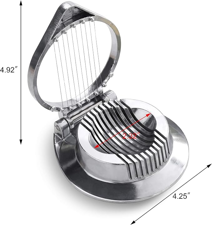 New Star Foodservice Commercial Grade Aluminum Egg Slicer, Mushroom Slicer with Stainless Steel Wire (Hand Wash Only)