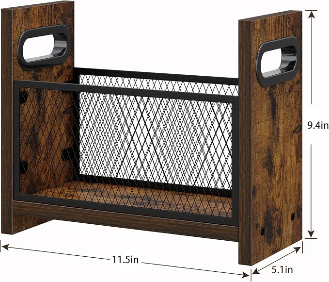 Magazine Rack, Magazine Holder for Magazines Books Newspapers in Home Office, Magazine Basket, Magazine Storage, Magazine File Holder for Desktop, Small