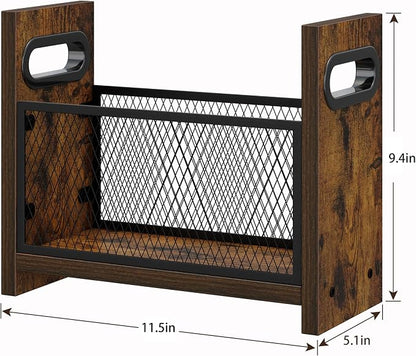 Magazine Rack, Magazine Holder for Magazines Books Newspapers in Home Office, Magazine Basket, Magazine Storage, Magazine File Holder for Desktop, Small