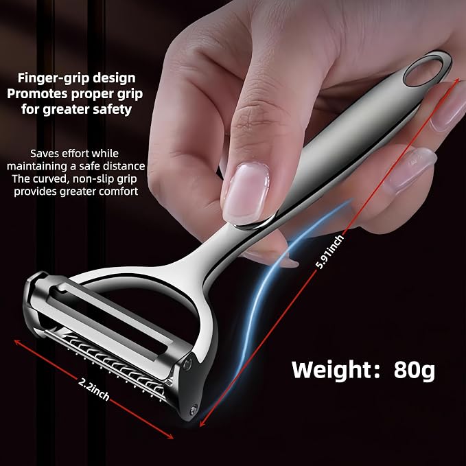 Multifunction Vegetable Peeler Julienne Peeler for Kitchen | stainless steel 2 in 1 julienne vegetable peeler for potato ，cabbage，carrot，cucumber，fruit