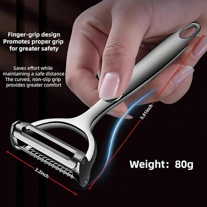 Multifunction Vegetable Peeler Julienne Peeler for Kitchen | stainless steel 2 in 1 julienne vegetable peeler for potato ，cabbage，carrot，cucumber，fruit
