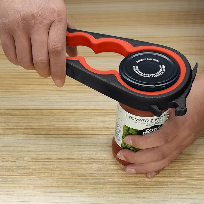 Jar Opener for Weak Hands, 5 in 1 Bottle Opener for Seniors with Arthritis | Multifunction Lid Opener, Adjustable, Non-slip, Effortlessly Open Jars Bottles and Ring Pull Cans,Included Rubber Gripper Pad