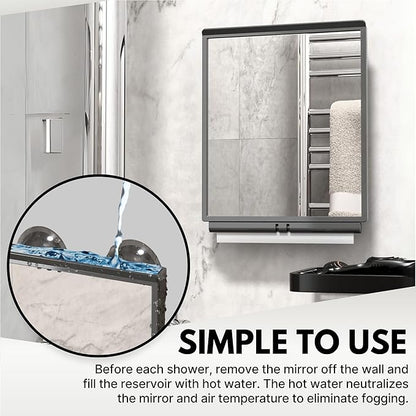 ToiletTree Products Fogless Shower Bathroom Mirror with Squeegee and Travel Bag