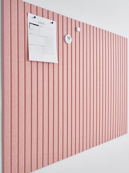 Large Bulletin Board 48"x36"- Office Wall Organizer to Replace Your Old Cork Boards for Walls for Office Decor- 12-Pack Felt Wall Panels for Use in Home Office Decor, Classroom Decor (Salmon)