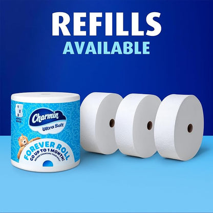 Charmin Toilet Paper Ultra Soft, Forever Roll Starter Kit, 1 Holder, 2 Rolls, 2-ply Bath Tissue