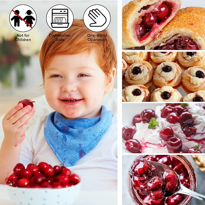 YYP Cherry Pitter Remover Tool - 304 Stainless Steel, Durable, Press Type for Effortless Cherry Seed Removal. Perfect Kitchen Tool for Coring and Deseeding Fruit Pits
