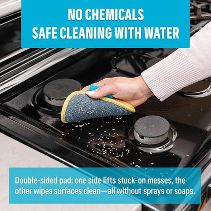 E-Cloth Washing Up Pad, Premium Microfiber Non-Scratch Kitchen Dish Scrubber Sponge, Ideal for Dish, Sink and Countertop Cleaning, 100 Wash Guarantee, Yellow, 2 Pack