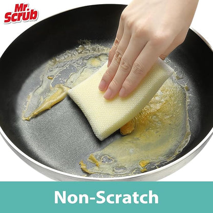 Sponges Kitchen Scrub Dish Sponge Scouring Pad, 6 Pack Cleaning Brush Dishwasher Soap Supplies, Dishwashing Dinnerware Towels Sink Pan Pot Cloth Rags Holder Bathroom Bathtub (Multi Color)
