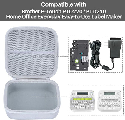Lebakort Storage Case Compatible with Brother P-Touch PTD220 / PTD210 Home Office Everyday Easy-to-Use Label Maker