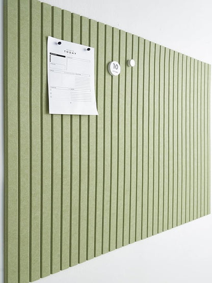 Large Bulletin Board 48"x36" - Office Wall Organizer to Replace your Old Cork Boards for Walls for Office Decor -12-pack Felt Wall Panels to Use in Home Office Decor, Classroom Decor (Avocado)