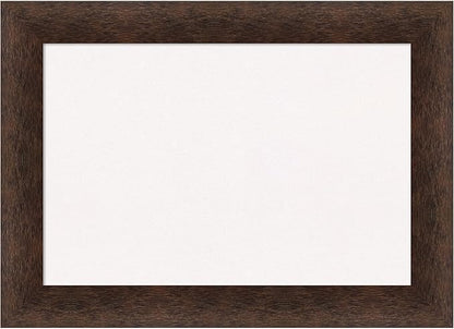 Amanti Art White Cork Board for Wall, 21x29 Vision Board with Brown Wood Frame, Medium Corkboard Office Decor for Home Organization, Casual Corkboard Pinboard to Display Items for Home Organization