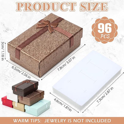 Ecally Small Cardboard Jewelry Gift Boxes 2 x 3.1 x 1.1 Inches Earring Boxes for Jewelry Gift Rings Earring Necklaces