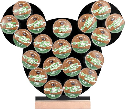 K Cup Holder, Interesting Coffee Bar Accessories and Storage Organizer,Classic black design, Home or Office kitchen k cup organizer accessories,Compatible with 20 Coffee Pods
