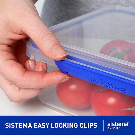 Sistema KLIP IT Large 7L Food Storage Container, Airtight & Stackable, Dishwasher, Freezer, & Microwave-Safe, BPA-Free
