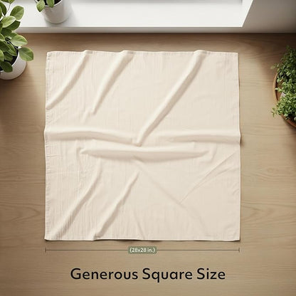Utopia Kitchen Natural Flour Sack Towels [24 Pack - 28 x 28 Inch] 100% Cotton Tea Towels for Cleaning & Drying - Highly Absorbent Kitchen Dish Cloth