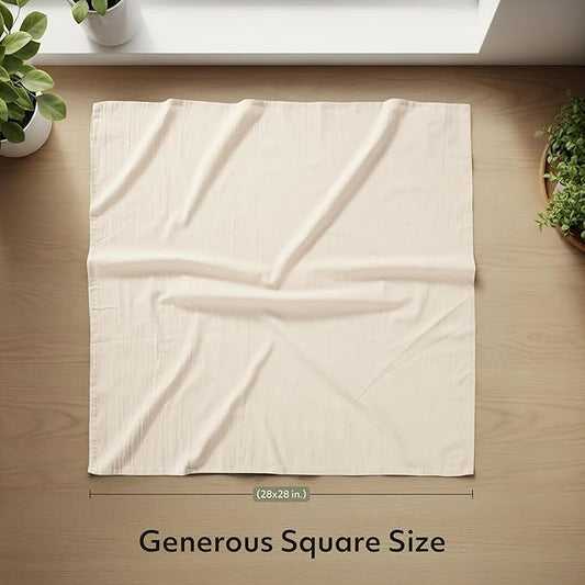 Utopia Kitchen Natural Flour Sack Towels [24 Pack - 28 x 28 Inch] 100% Cotton Tea Towels for Cleaning & Drying - Highly Absorbent Kitchen Dish Cloth