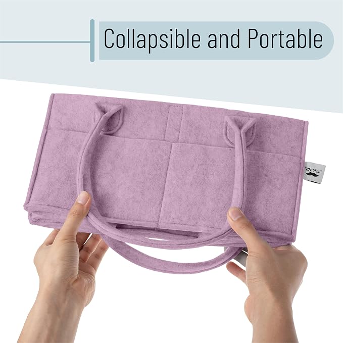 Mr. Pen- Baby Diaper Caddy Organizer, Orchid Mist, Nursery Storage Bin and Car Organizer for Diapers and Baby Wipes