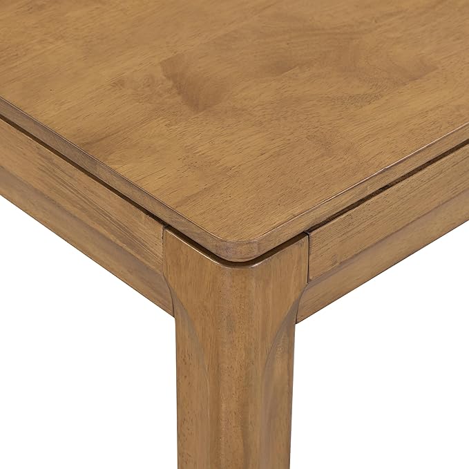 NTC Flow Modern Wooden Rectangle Desk Table with Hidden Drawer – Waterproof & Heat Resistant - Teak Look