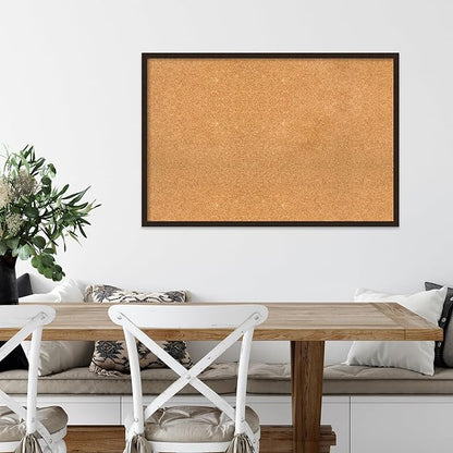 Amanti Art Natural Cork Board for Wall, 25x37 Vision Board with Brown Wood Frame, Large Corkboard Office Decor for Home Organization, Rustic Farmhouse Corkboard Pinboard to display items for home