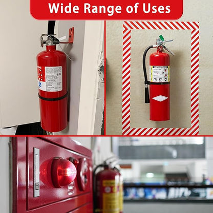 Fire Extinguisher Mount, 40 Pack Heavy Duty 3-Hole Fire Extinguisher Bracket, SturdyHolder for Easy Installation, Durable 20lb Hook Hanger