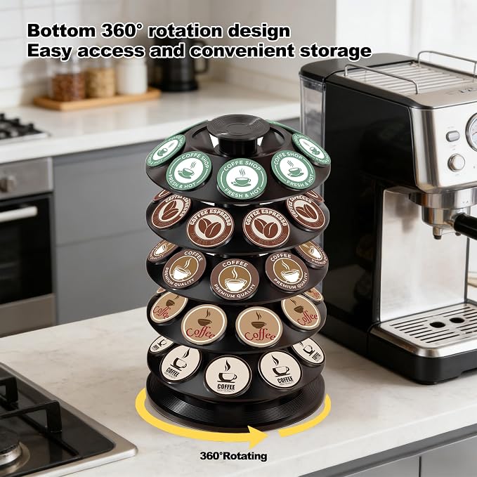 Coffee Pod Holder, keurig pods holder Organizer Compatible with 40 Dolce Gusto Capsules,Home or Office Kitchen Counter Space-Saving Stand