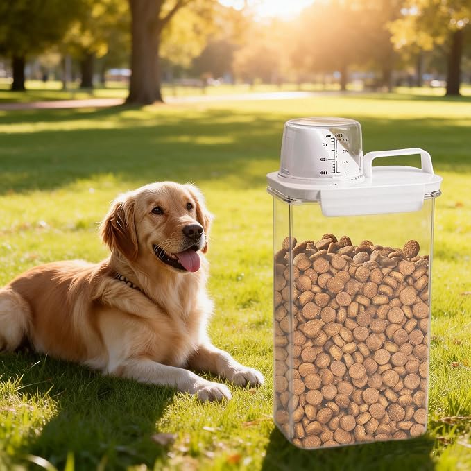 Rice Storage Container, Airtight Rice Container, 3-5 Lbs Cereal Storage Container, Cat Dog Food Storage Container, BPA Free Portable Cereal Container for Home Kitchen Rice, Soybean Food Storage