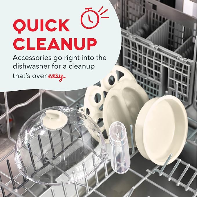 Dash Rapid Egg Cooker - Boiler, Poacher & Steamer - Includes Measuring & Recipe Guide - Dishwasher Safe - BPA Free - Holds 7 Eggs, Cream