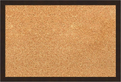 Amanti Art Natural Cork Board for Wall, 13x19 Vision Board with Brown Wood Frame, Small Corkboard Office Decor for Home Organization, Country Rustic Corkboard Pinboard to Display Items for Home