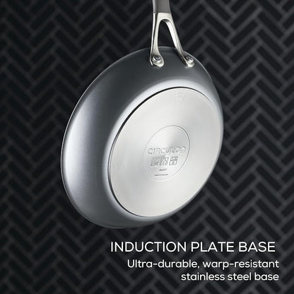 Circulon A1 Series with ScratchDefense Nonstick Induction 8.5-Inch and 10-Inch Frying Pan Set, Induction Cookware, 2-Piece, Graphite