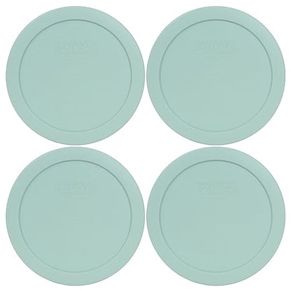 Pyrex 7201-PC Round 4 Cup Storage Lid for Glass Bowls (4, Muddy Aqua)