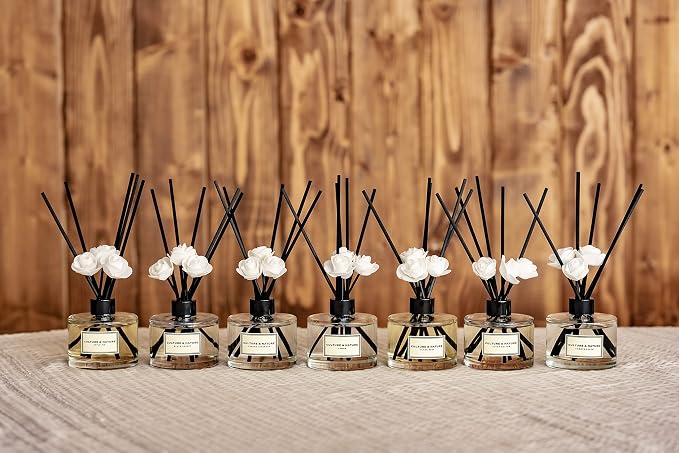CULTURE & NATURE Reed Diffuser Set 6.7oz (200ml) Grapefruit Verbena Scented Diffuser with Sticks Home Fragrance Reed Diffuser for Bathroom Shelf Decor