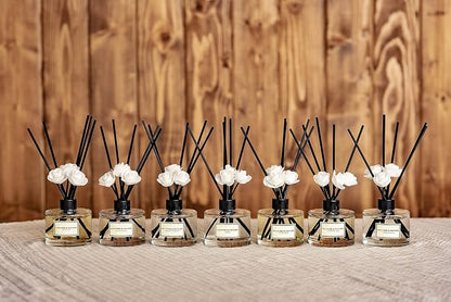 CULTURE & NATURE Reed Diffuser Set 6.7oz (200ml) English Pear & Freesia Scented Diffuser with Sticks Home Fragrance Reed Diffuser for Bathroom Shelf Decor