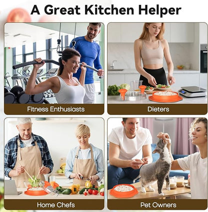 Ukeetap 10" Pro Chicken Shredder Tool Twist Large for Kitchen, BPA-Free Food-Safe Meat Grinder, Visible Chicken Breast Meat Shredder with Strong Anti-Slip Bottom & Ergonomic Handle, Orange