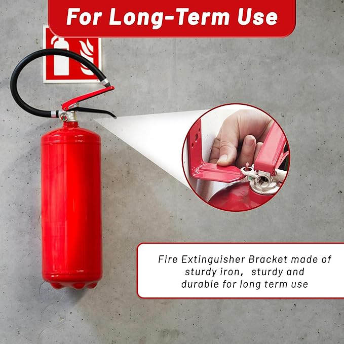 Fire Extinguisher Mount, 40 Pack Heavy Duty 3-Hole Fire Extinguisher Bracket, SturdyHolder for Easy Installation, Durable 20lb Hook Hanger