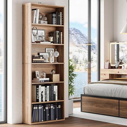 IRONCK Bookshelves and Bookcases Floor Standing 6 Tiers Display Storage Shelves 70 in Tall Bookcase Home Decor Furniture for Home Office, Living Room, Bed Room